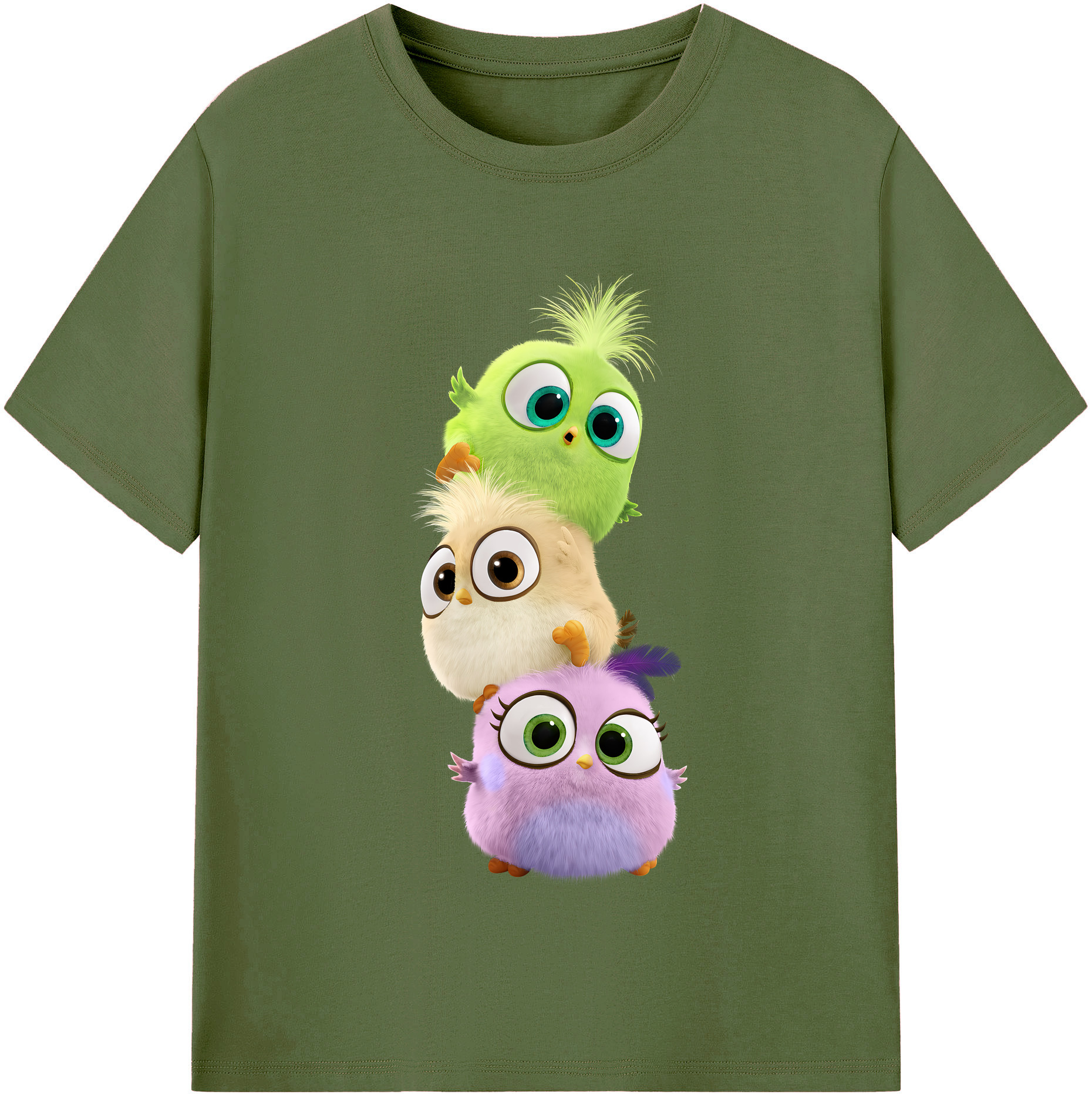 （画像用） Angry Birds アングリーバード 綿100％半袖Tシャツ（フロントプリント）